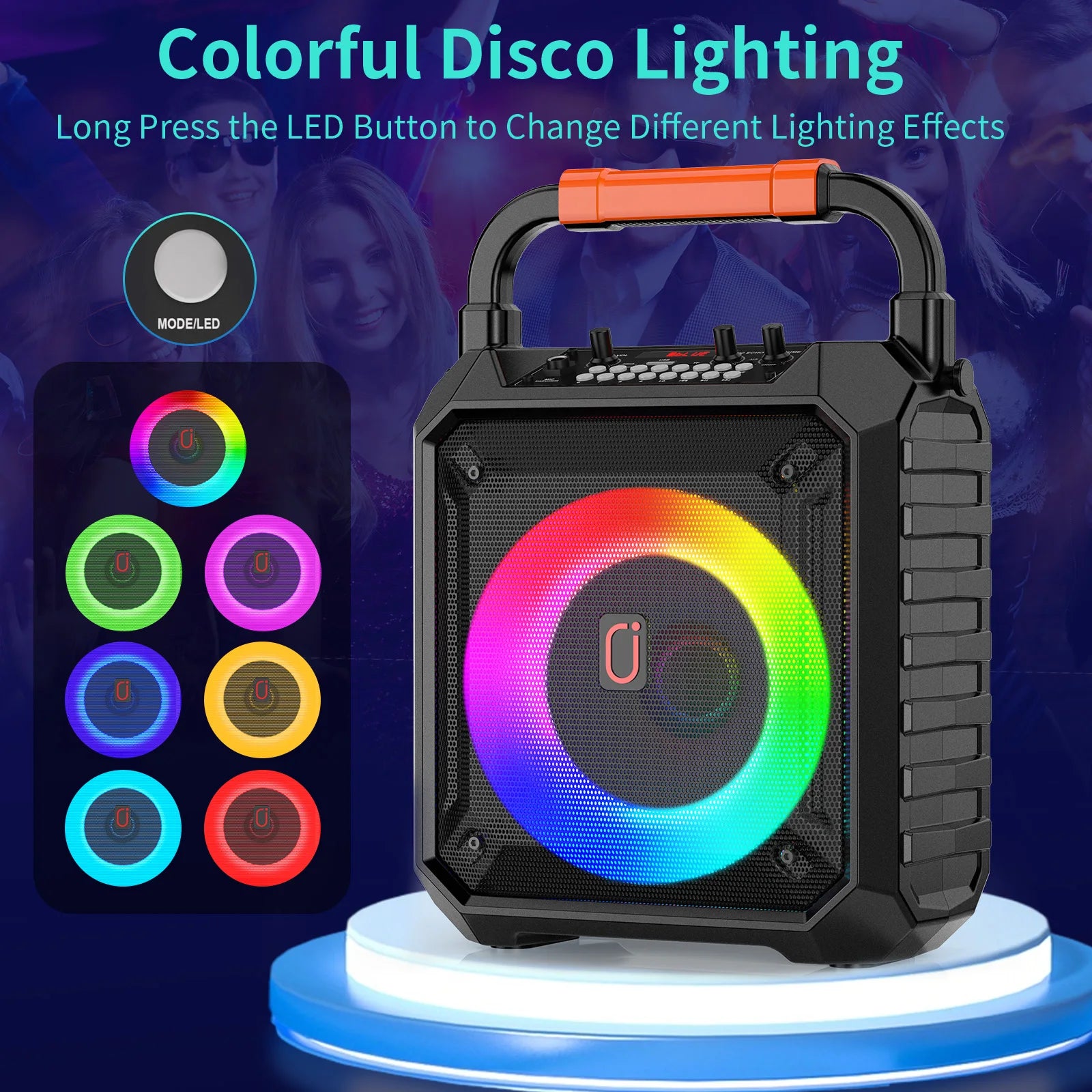 T17 – T Wireless Bluetooth Speaker, Karaoke Machine with 2 Microphon