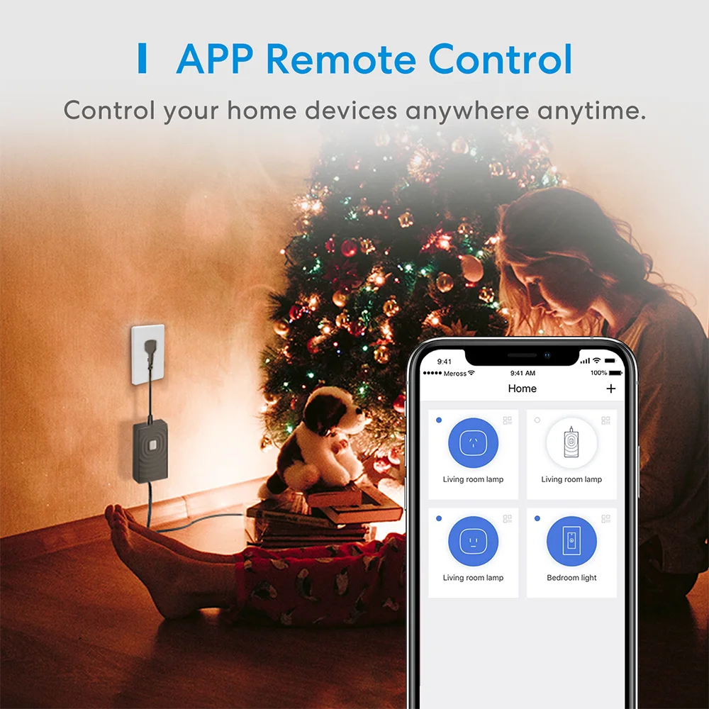 Meross HomeKit Outdoor Smart Plug Wi – Fi Outlet with 2 Grounded Soc