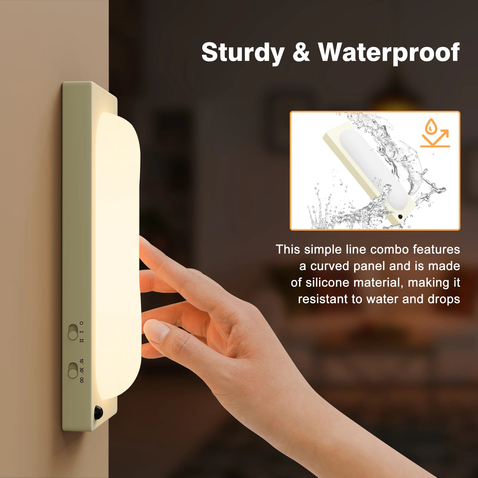 Motion Sensor Light, USB – C Rechargeable 2700K Dimmer LED Battery O