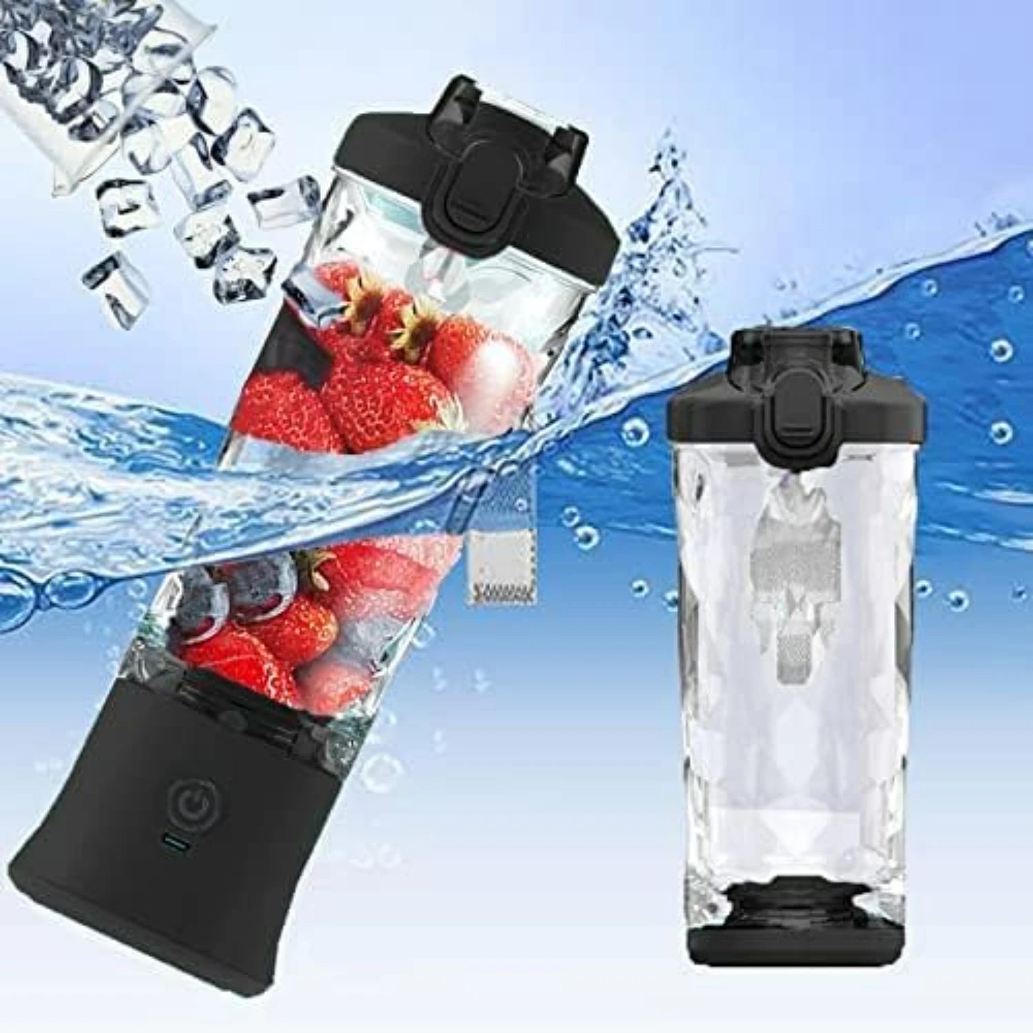 Compact and Convenient White Portable Mini USB Blender with Ultra Si