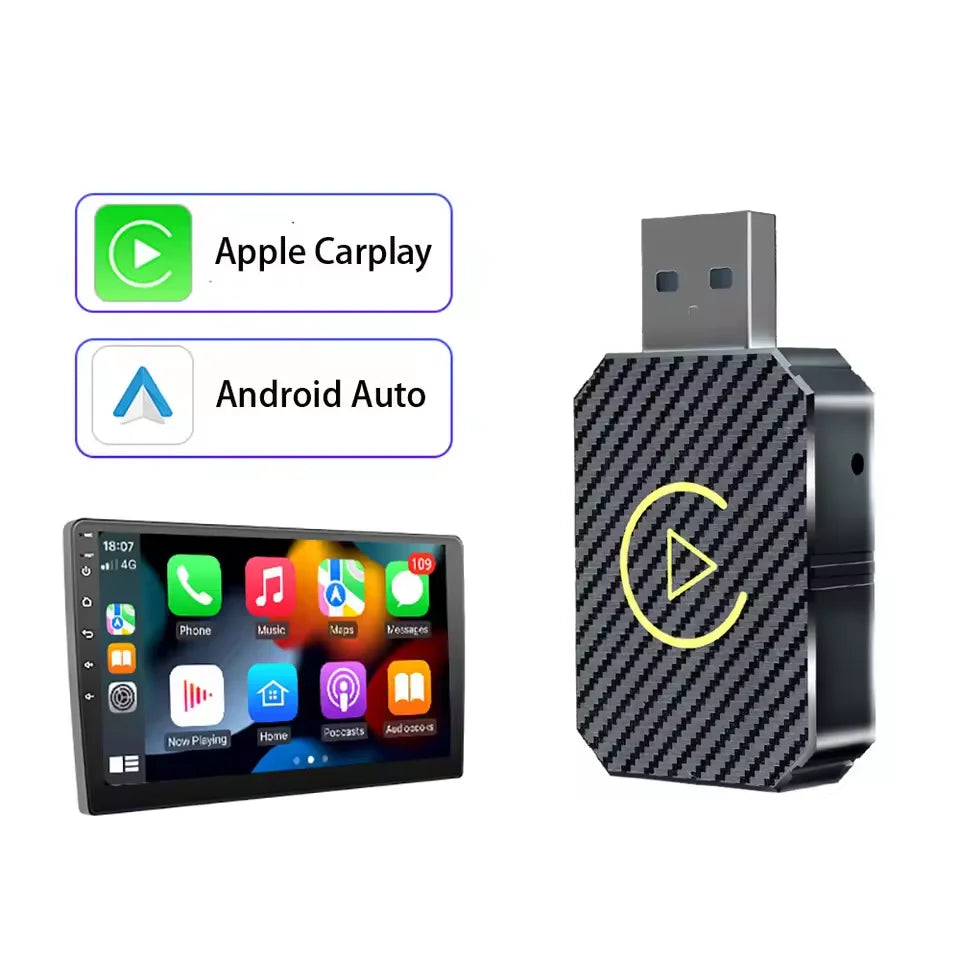 2025 New Wireless CarPlay Android Auto Adapter WiFi BT5.0 Smart Dong