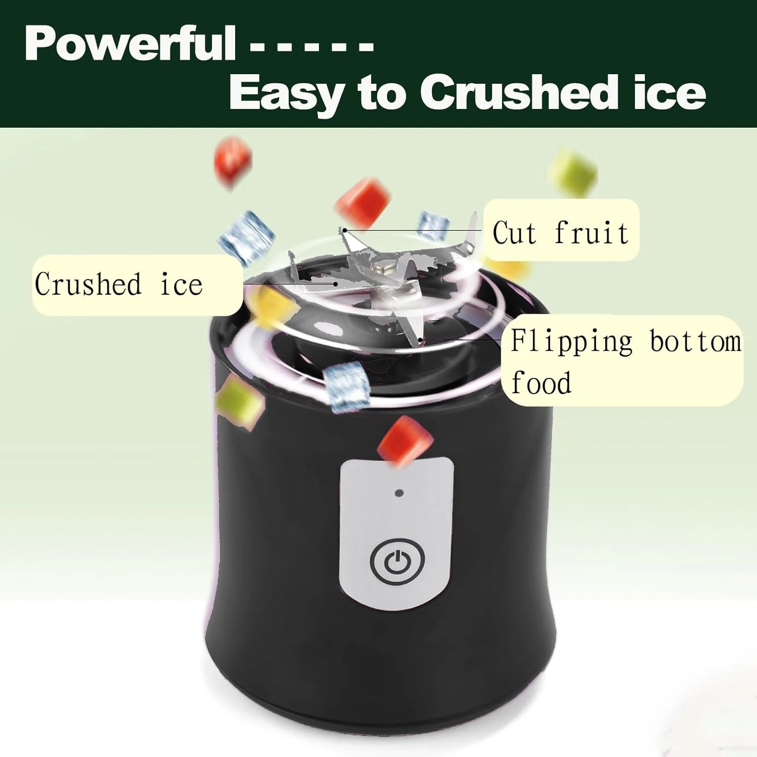 Compact and Convenient White Portable Mini USB Blender with Ultra Si