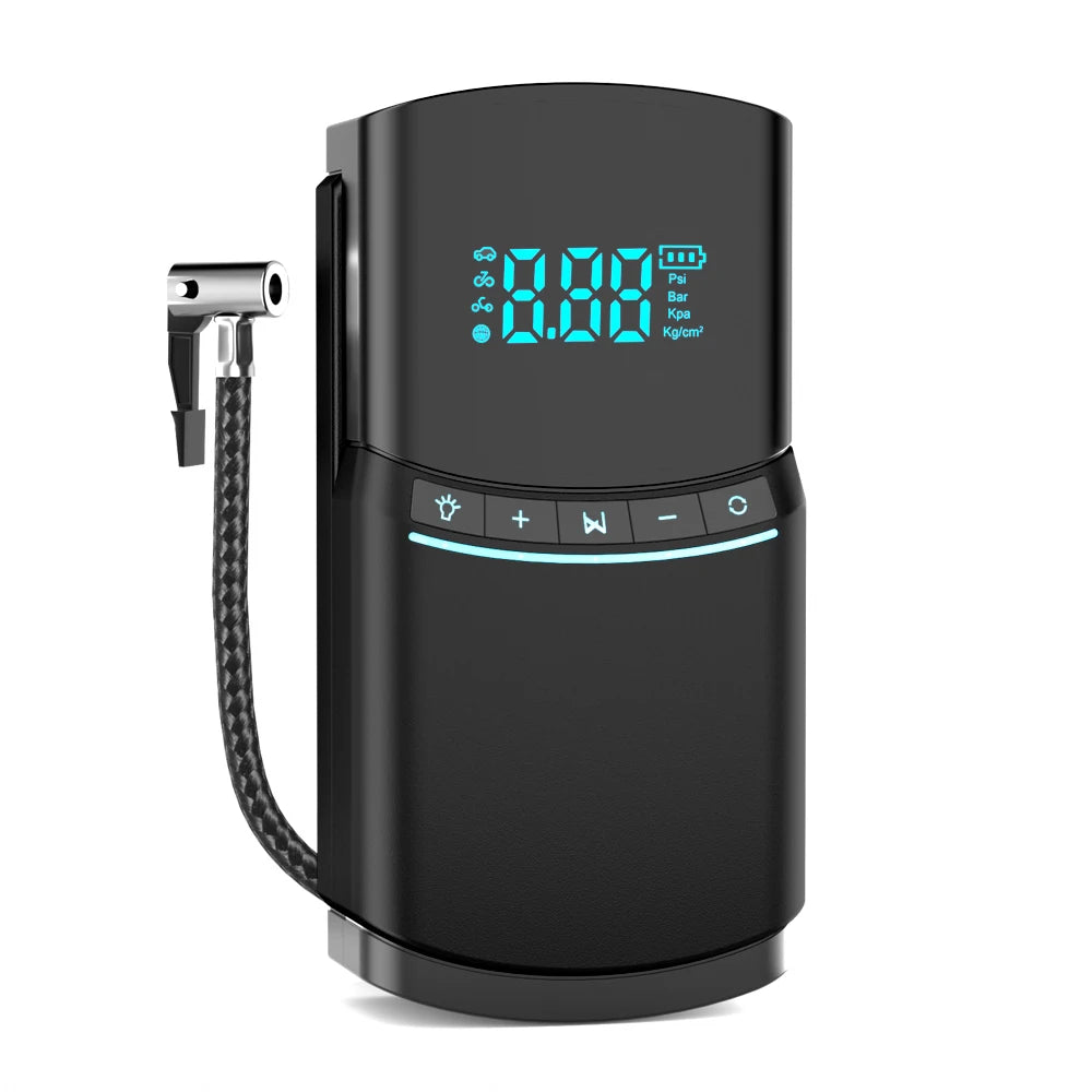 BUVAYE Car Inflator Tire Pump Portable Car Air Compressor Motorcycle