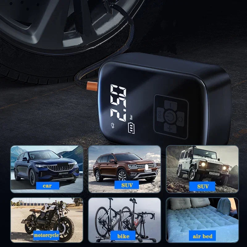 Portable Bicycle Pump 150 PSI Bike Manual Air Pump Balloon Tire Infl