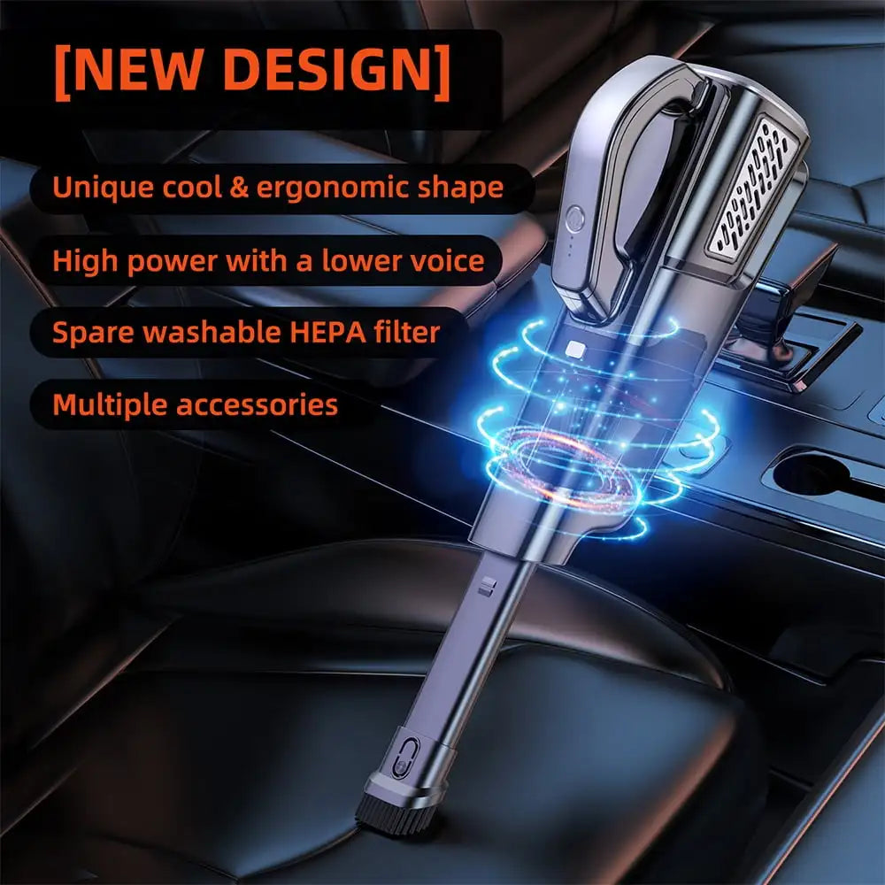 Car Vacuum Cleaner Cordless, 8000PA Protable Rechargeable Handheld V