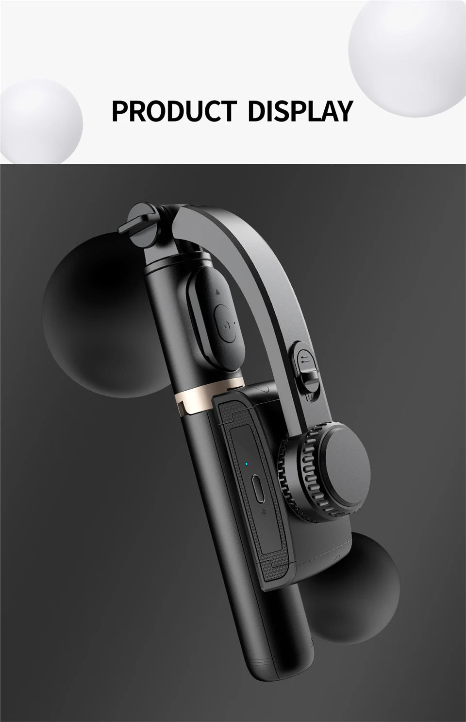 FGCLSY 2024 New Gimbal Stabilizer Selfie Stick Wireless Foldable Tri