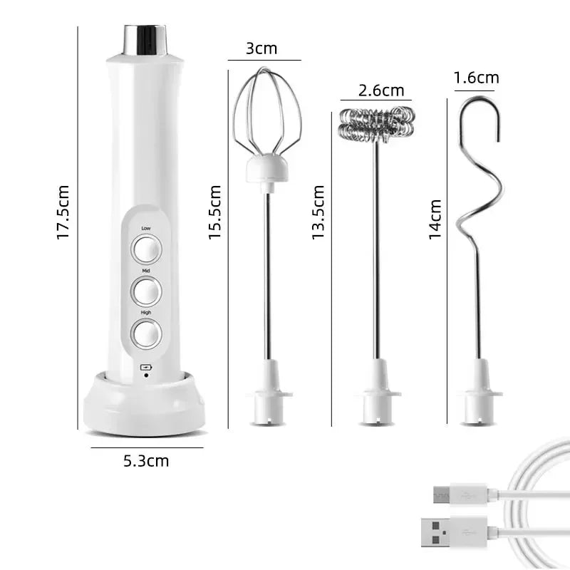 Wireless Milk Foam USB Rechargeable Handheld Electric Foam Maker 3 S