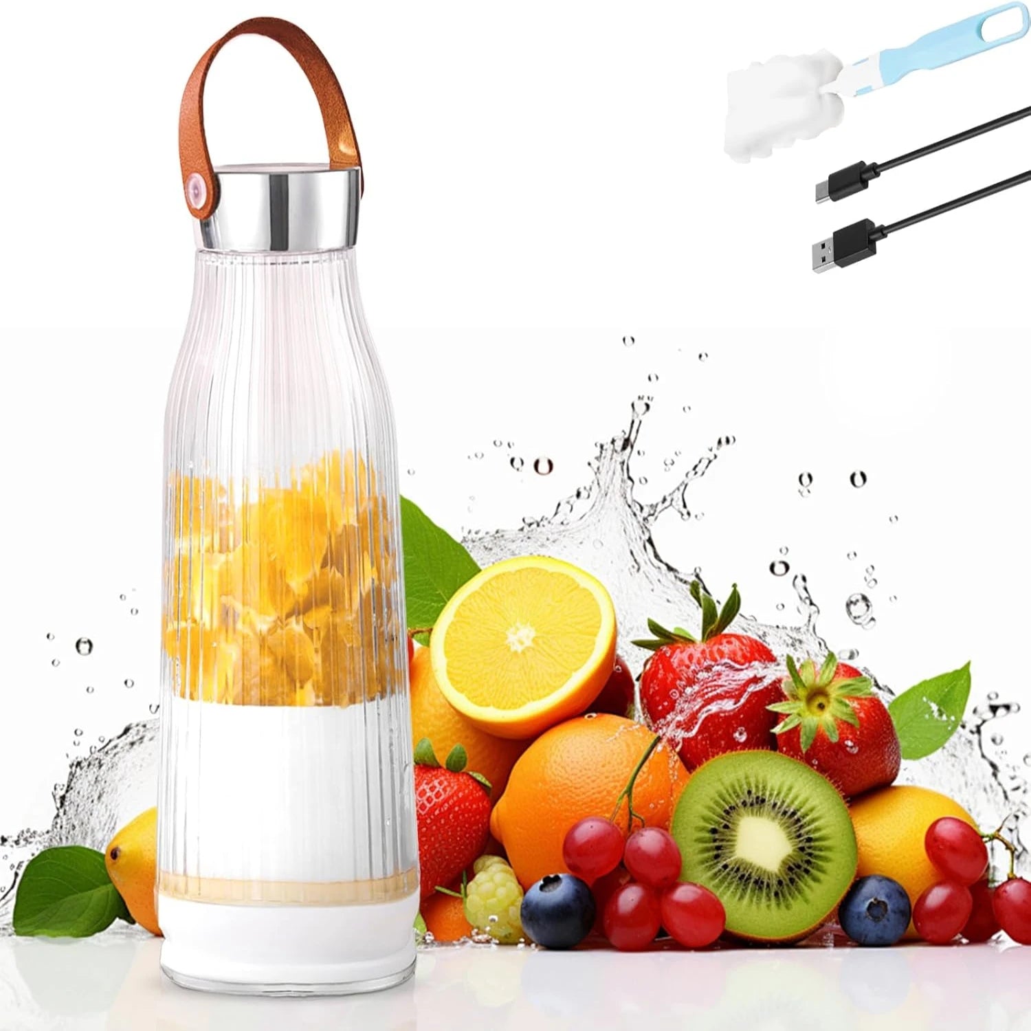 Portable Blender USB Rechargeable, Personal Blender for Shakes and S