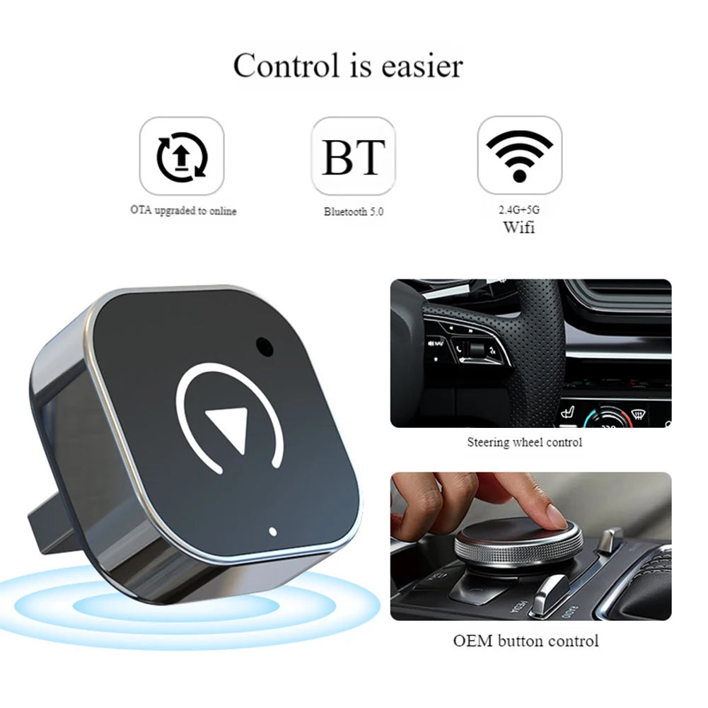 2in1 Wireless CarPlay Android Auto Adapter Smart USB Dongle WiFI BT