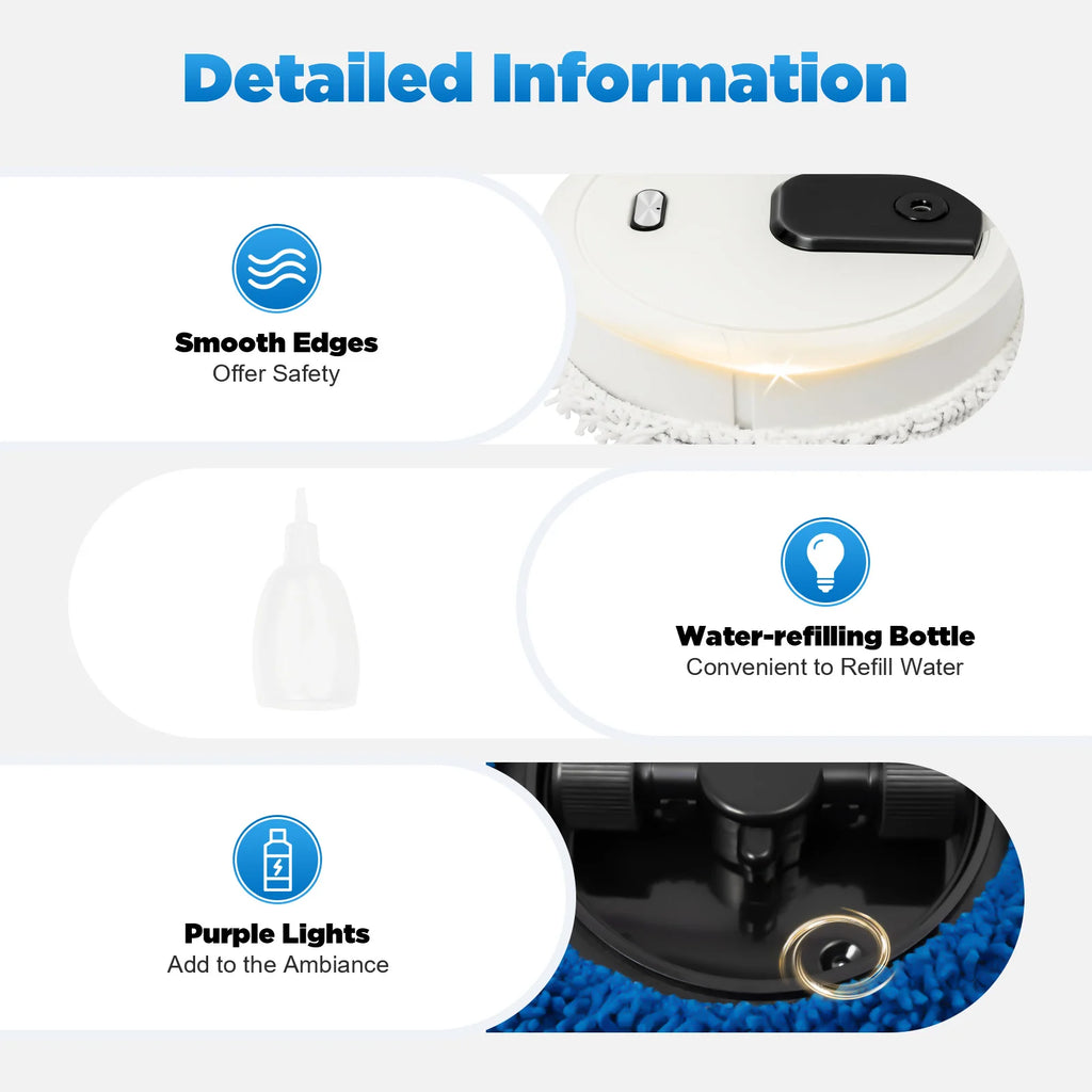 Robot Vacuum Cleaner Mopping Machine Robot Sweeper Wet Dry Home Mini