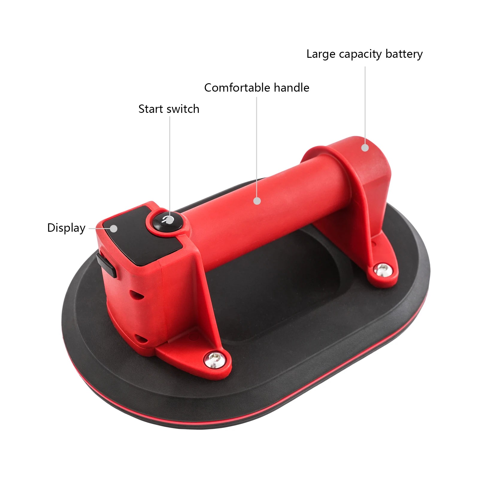 260kg Electric Vacuum Suction Cup Lifter with Digital Display Rechar