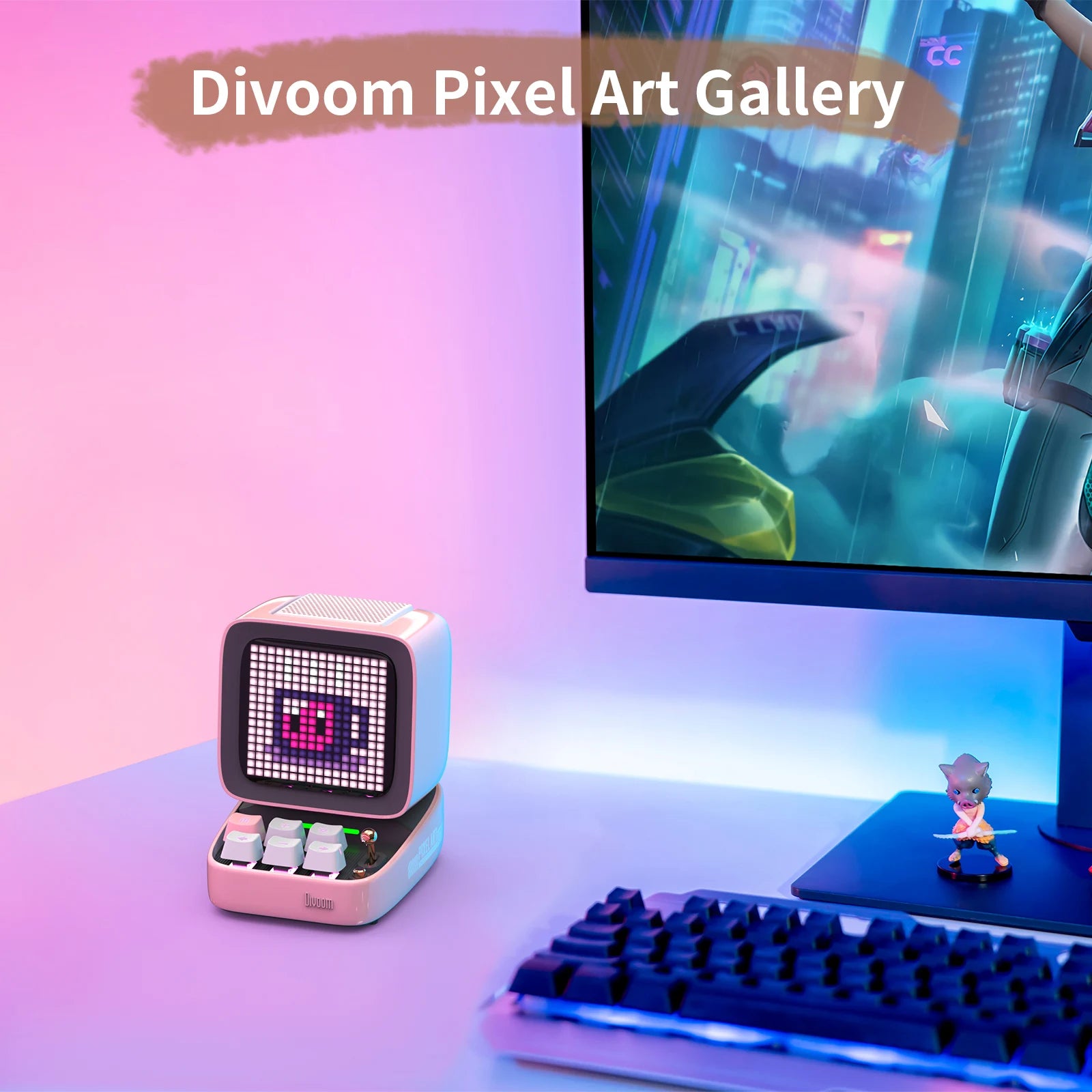 Divoom Ditoo – Pro Retro Pixel Art Bluetooth Portable Speaker Alarm