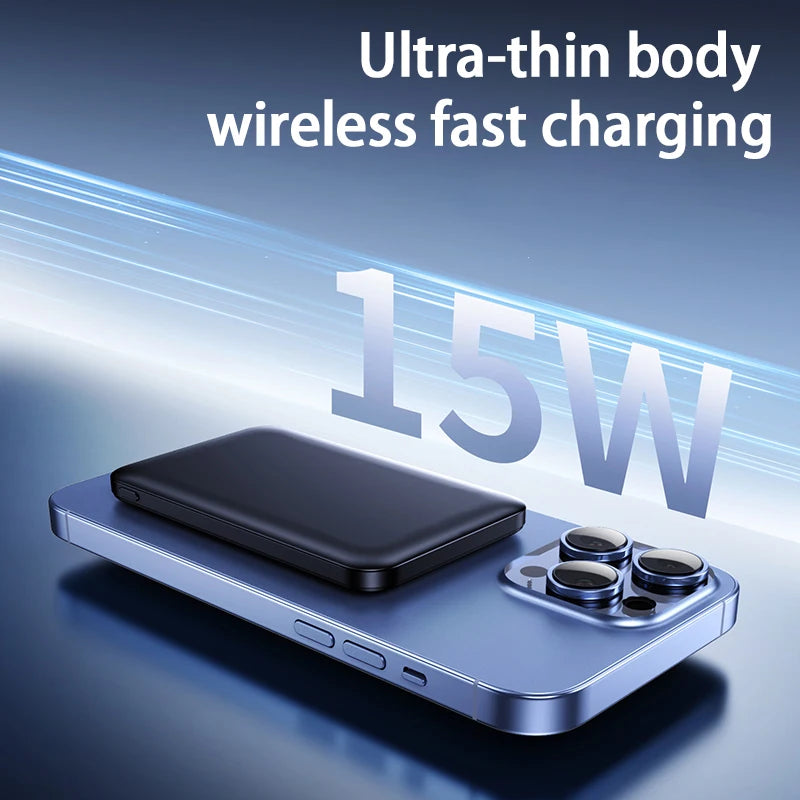 Thin Wireless Power Bank Magnetic PD20W 5000mAh Portable Fast Chargi