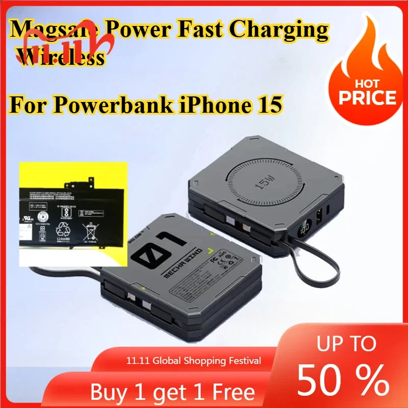 Magsafe Power Fast Charging Wireless Charging 5000mAh for Powerbank