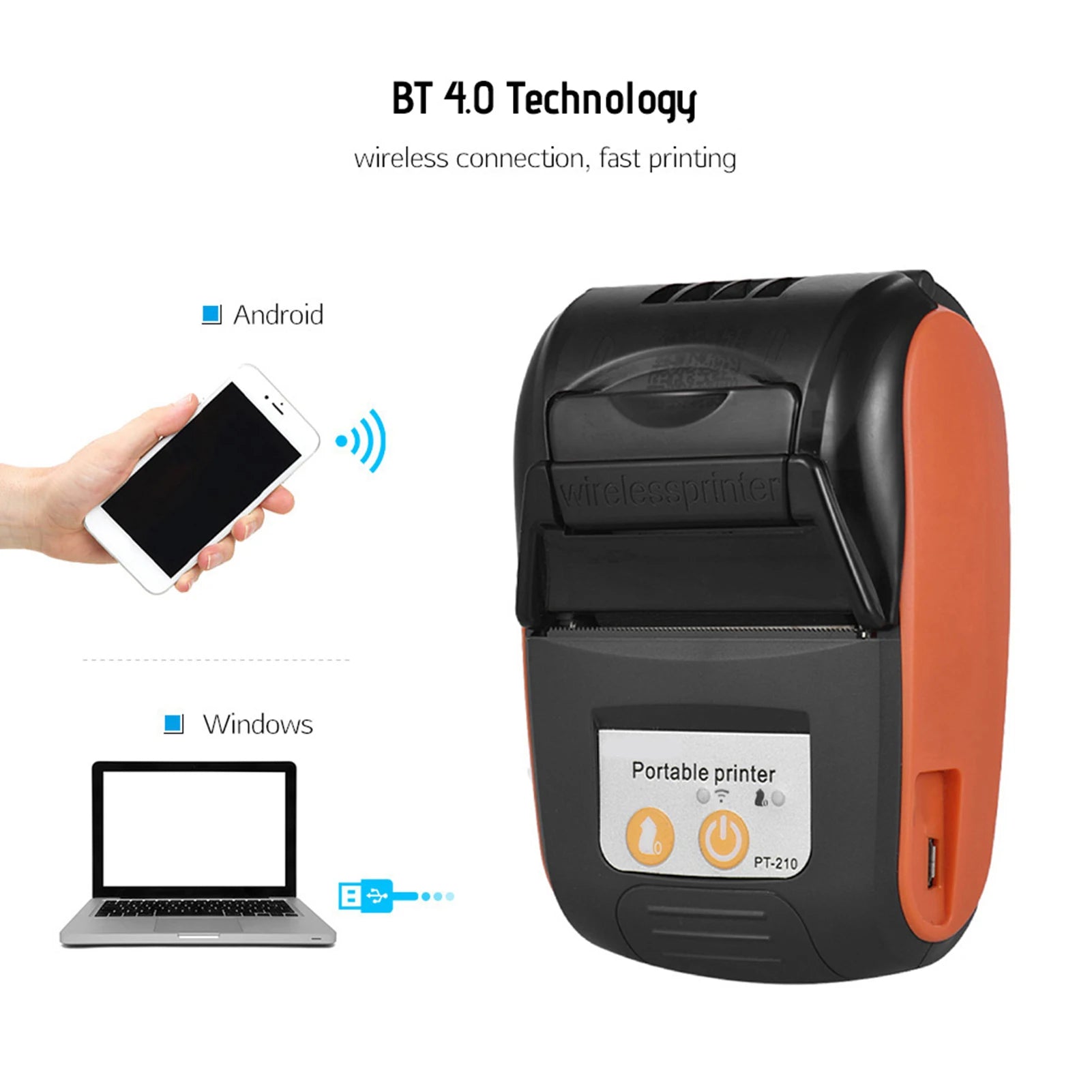 Portable Thermal Printer Mini Portable Thermal Printer Bluetooth Min
