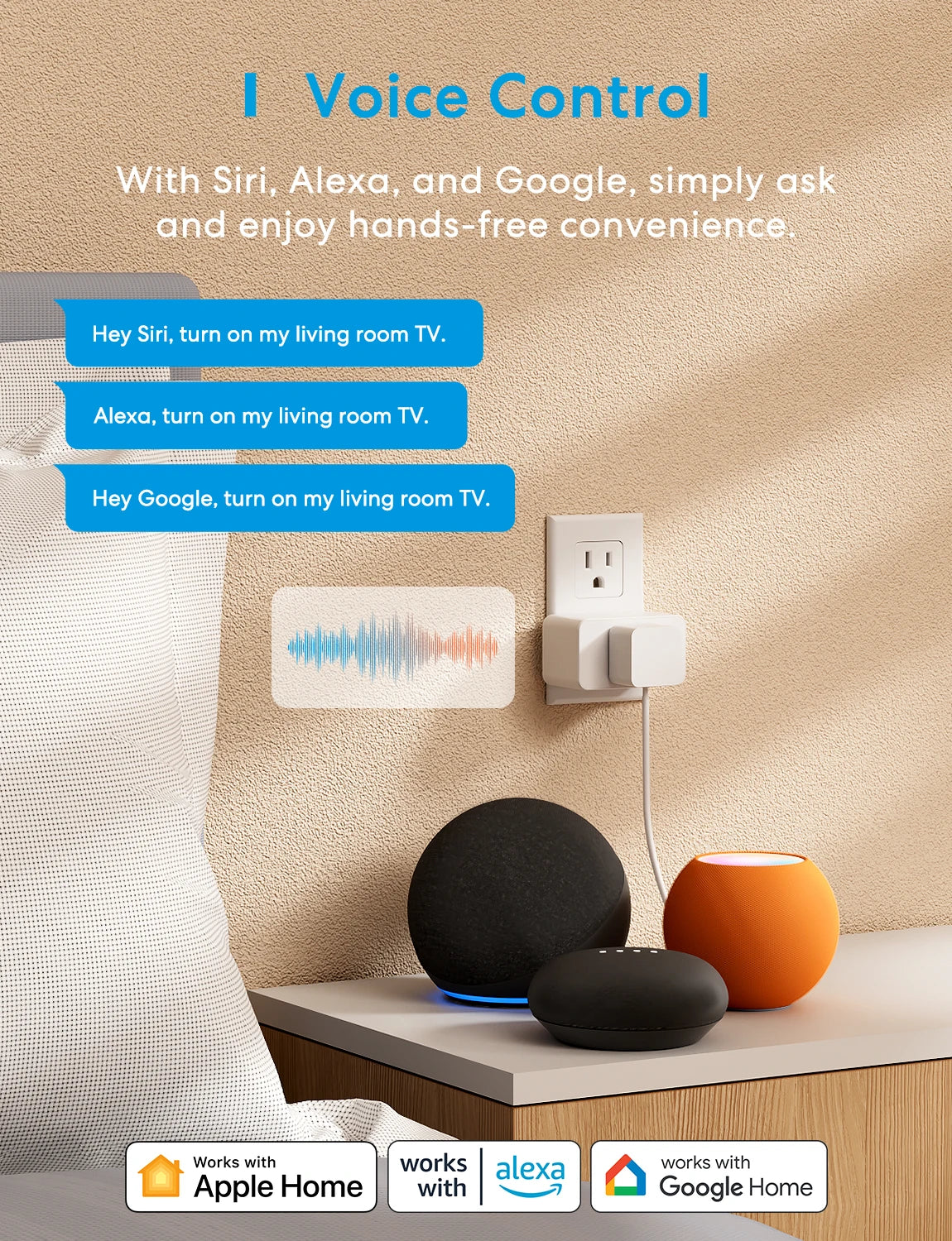 Meross Smart 4 Pack Matter Plug /CA Standard Wireless Outlet Power M