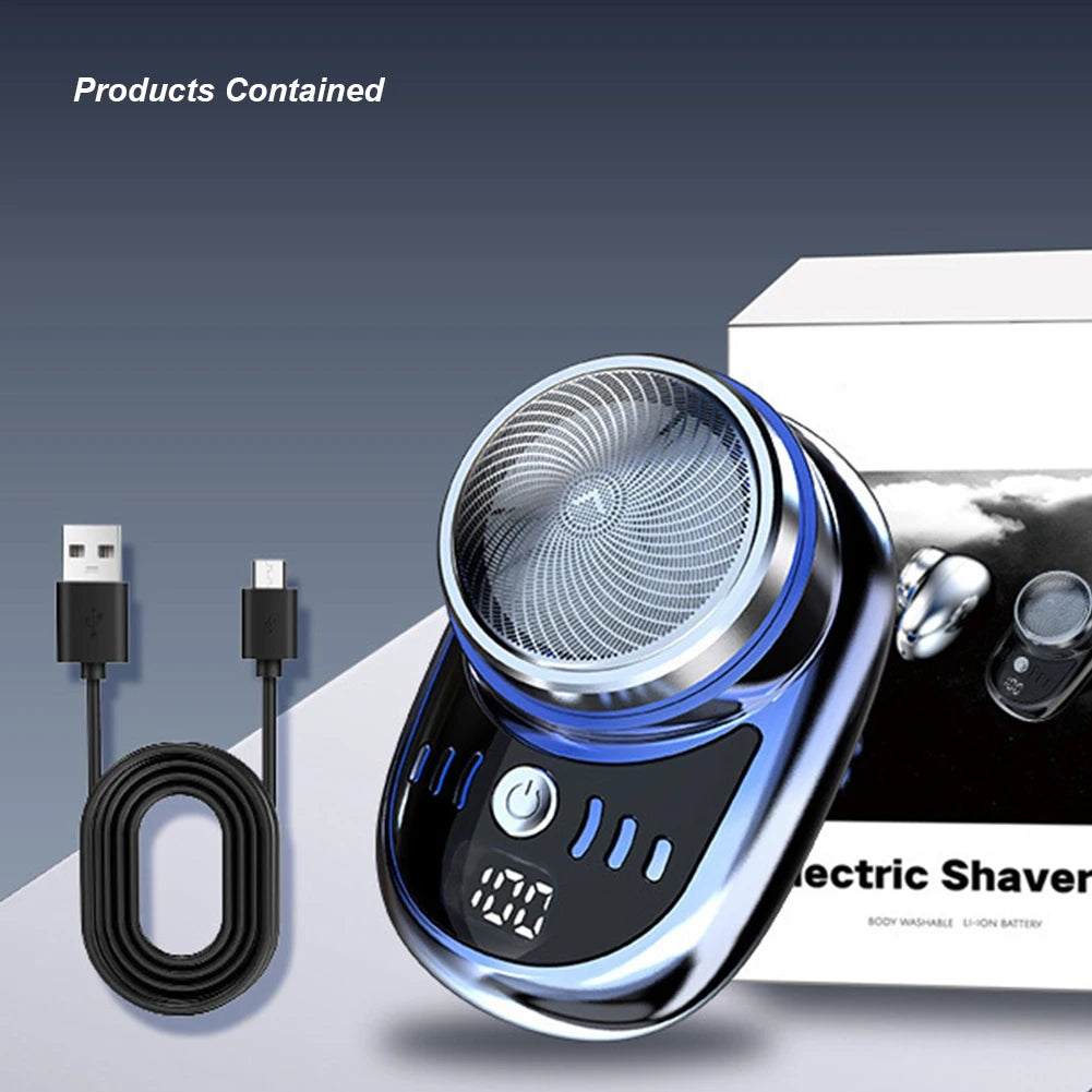 Men Mini Electric Travel Shaver USB Charging Face Beard Trimmer with