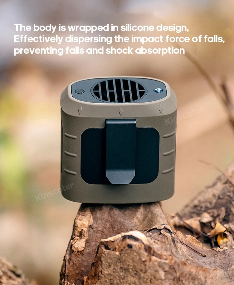 8000mAh Outdoor Waist Fan Portable Multifunctional Camping Fan Blade