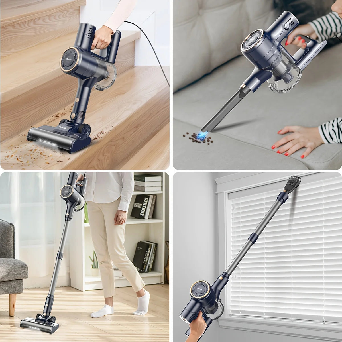INSE I8 Corded Vacuum Cleaner 600W 23KPa Stick Vacuum Free – Stand 6