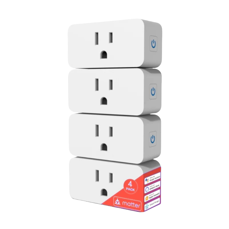 Matter WiFi Mini Smart Socket 10A Timeing Wireless Voice Control Sma