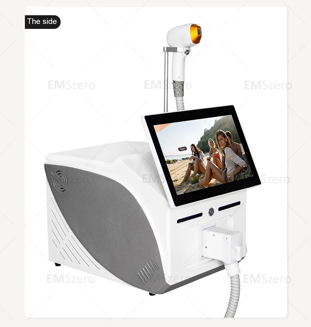 3000W 3 Wavelength 808 Diode Laser Hair Removal Machine Ice Titanium