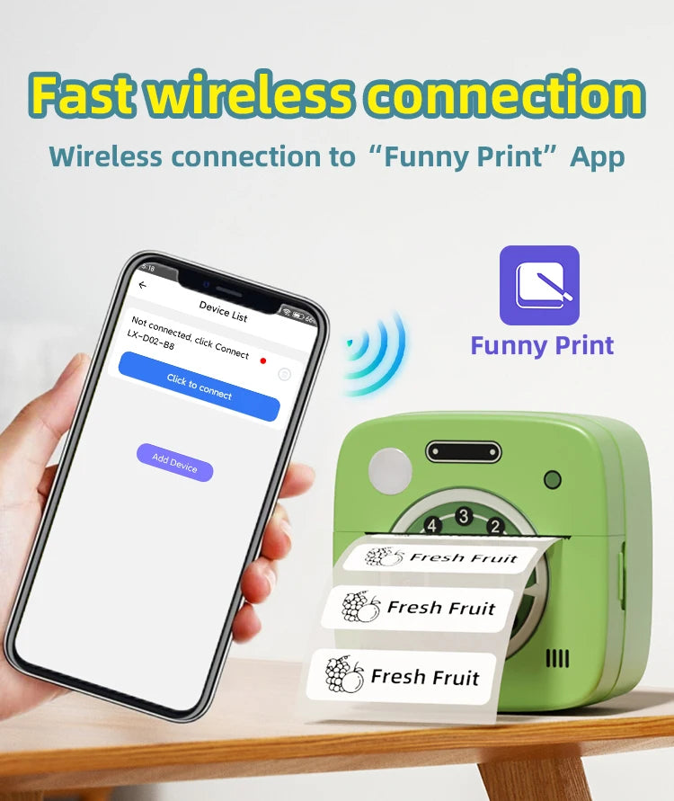 M1 Photo Pocket Printer with 2 Roll for IOS Android Bluetooth Mini P