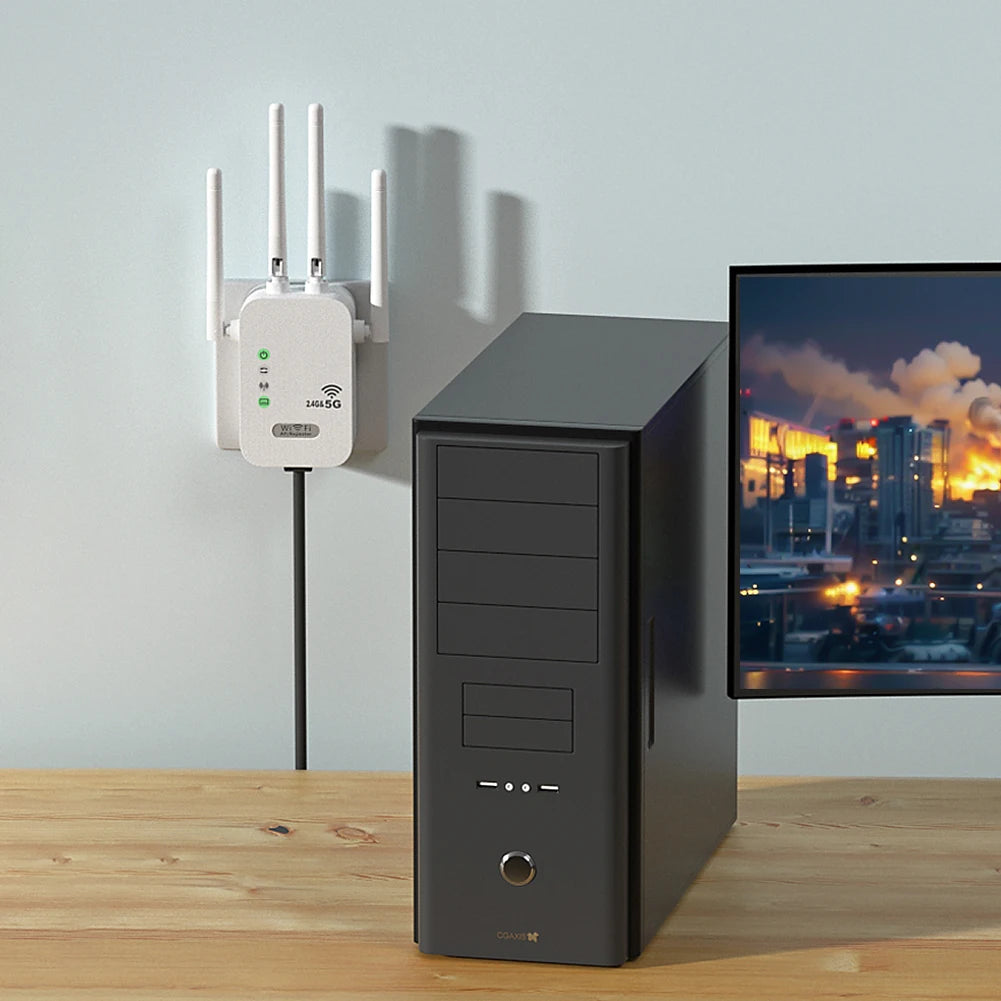 Dual – Band 2.4G 5G WiFi Repeater Signal Booster WiFi Extender 802.1