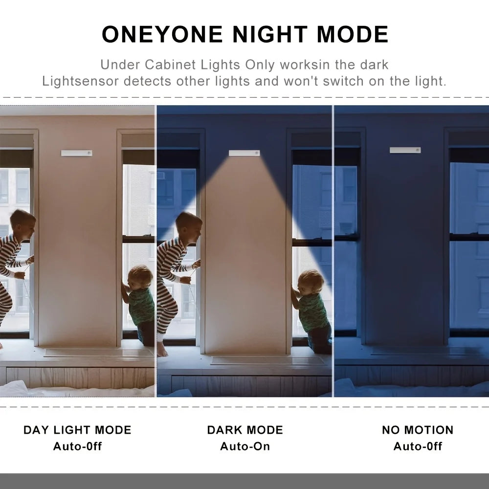 6 Pack Motion Sensor Lights Ultra – Thin USB – C Rechargeable Batter