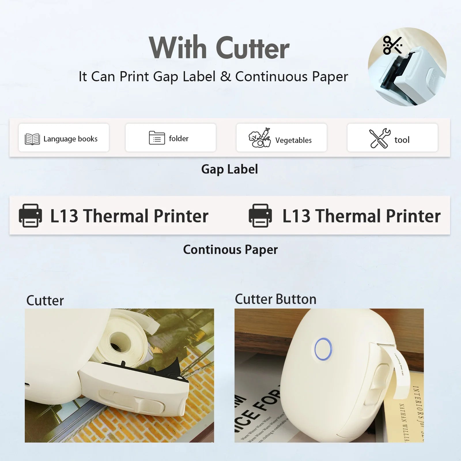 Mini Portable Wireless Inkless Thermal Printer Bluetooth Pocket Labe