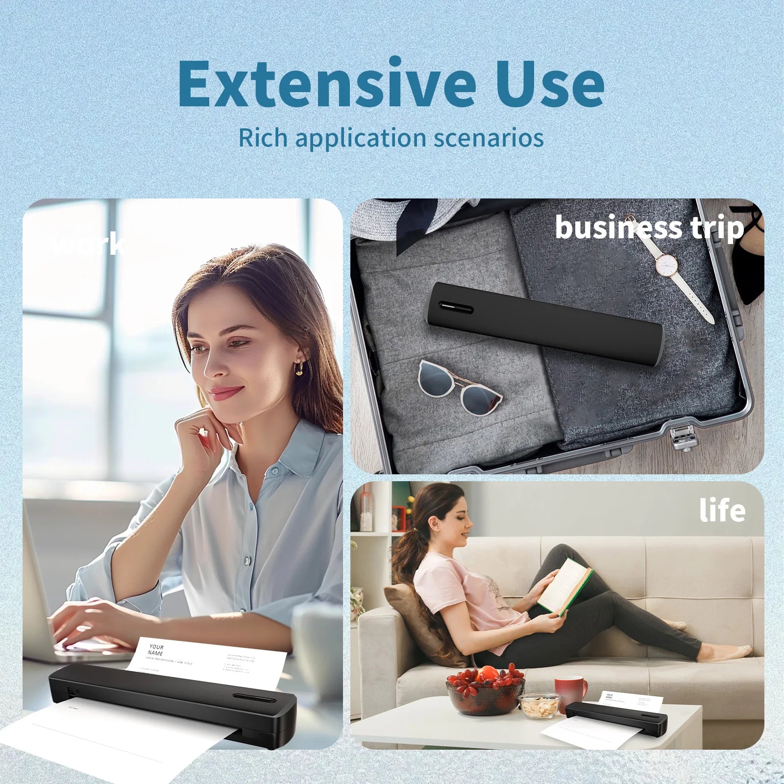 Portable Printer Wireless Inkless Thermal A4 C80 300DPI – Letter Mob