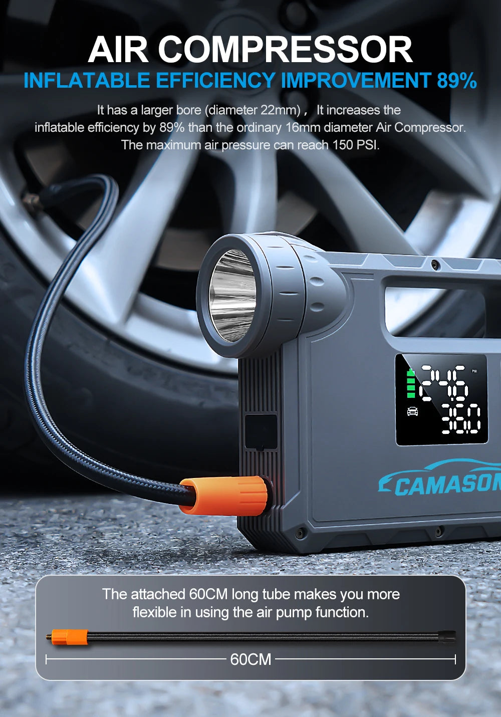 Portable Air Compressor Car Motorcycle Bicycle Tire Pump Tyre Mattre