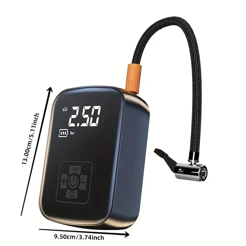 Portable Bicycle Pump 150 PSI Bike Manual Air Pump Balloon Tire Infl