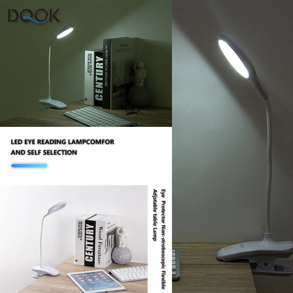 Led Desk Lamp Stepless Dimmable Touch Foldable Table Lamp Bedside Re