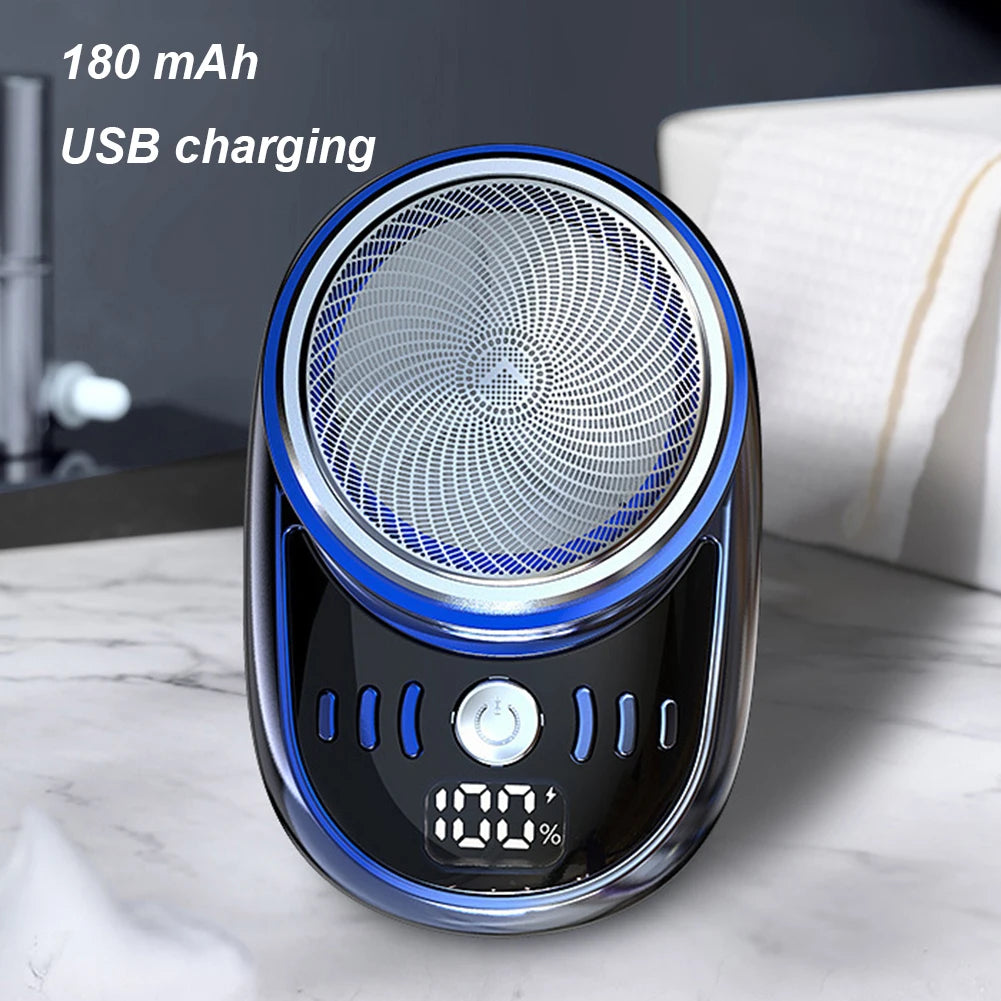 Men Vehicle Mounted Shaver USB Charging Face Beard Trimmer with Digi