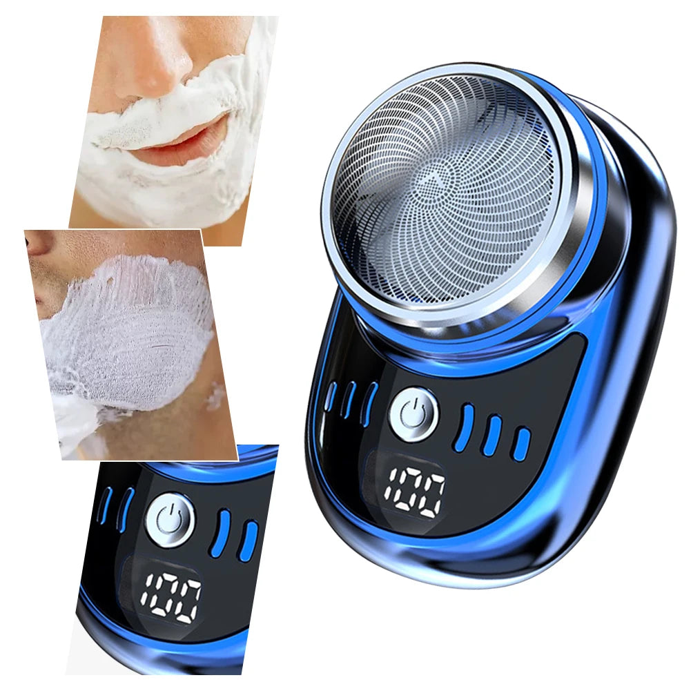 Men Vehicle Mounted Shaver USB Charging Face Beard Trimmer with Digi