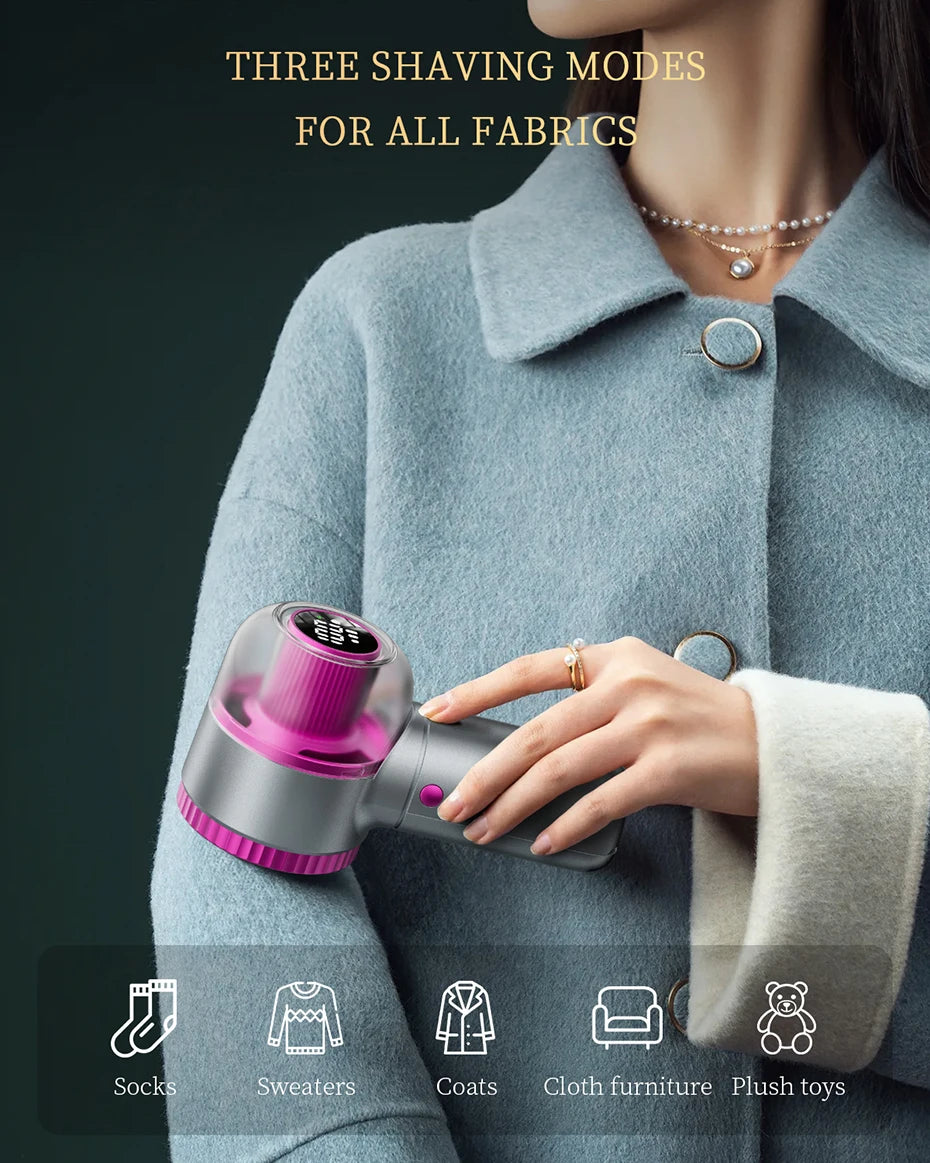 ColdSky Lint Remover Sweater Shaver with Digital Display 3 Speed Lin