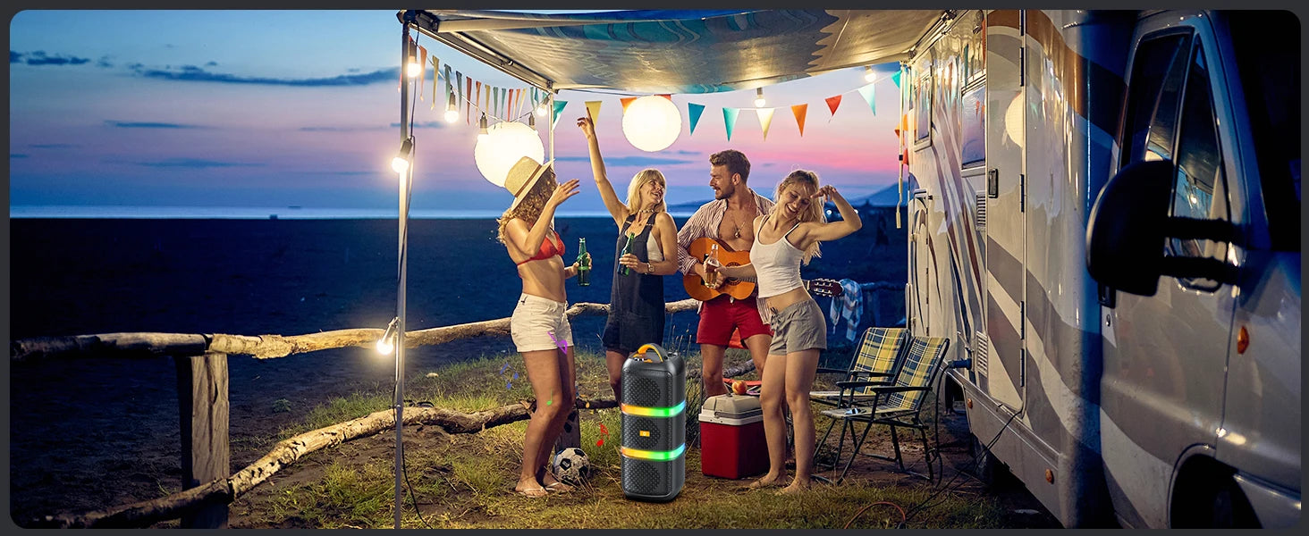 JYX Wireless Speaker, Portable Bluetooth Speaker, Karaoke Machine wi