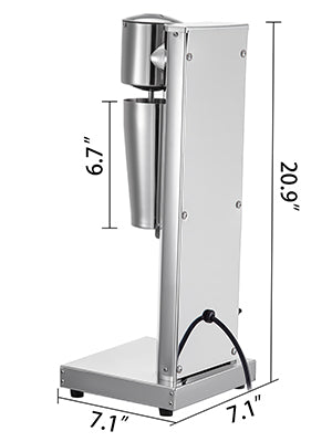 SucceBuy Commercial Milkshake Machine 800ml Stainless Steel Electric